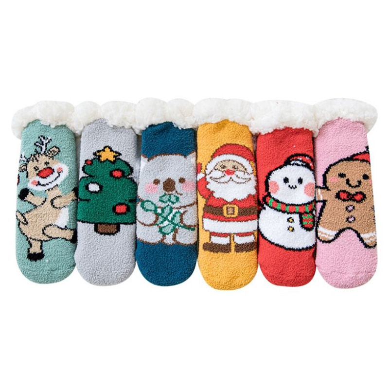 Baby Socks Coral Velvet Cartoon Christmas Socks Home menebal tiub tengah tidur kaus kaki kambing baldu ditambah stok lantai beludru Baby Socks Coral Velvet Cartoon Christmas Socks Home menebal tiub tengah tidur kaus kaki kambing baldu ditambah stok lantai beludru