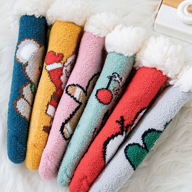 Baby Socks Coral Velvet Cartoon Christmas Socks Home menebal tiub tengah tidur kaus kaki kambing baldu ditambah stok lantai beludru Baby Socks Coral Velvet Cartoon Christmas Socks Home menebal tiub tengah tidur kaus kaki kambing baldu ditambah stok lantai beludru
