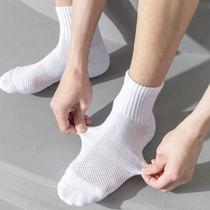 Stoking Kaus kaki Lelaki dan Autumn Tuala Bawah Sukan Kapas Sokongan Profesional Berjalan Profesional