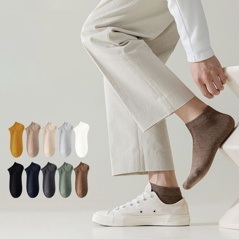 Stok stoking lelaki pepejal kapas musim bunga dan musim luruh