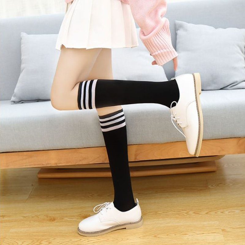 Velvet Thin Summer JK Stoking Wanita Long Tube Stocks Calf Socks